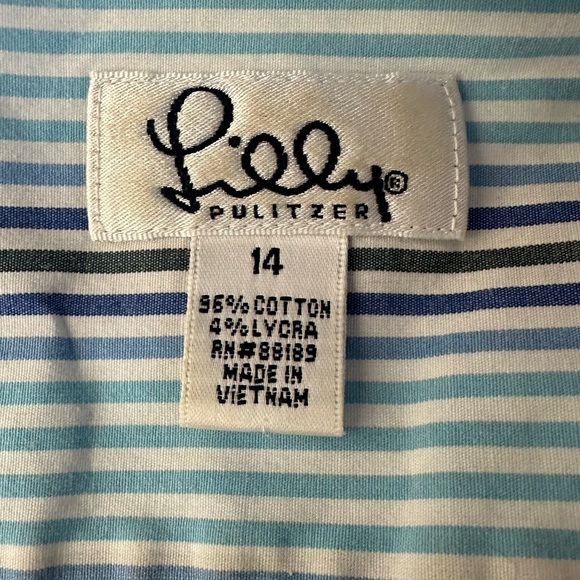 Lilly Pulitzer White Label Striped Button Down Top - Picture 12 of 14